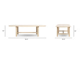 Milo 85" 8-Seat Oval Reclaimed Wood Dining Table, Light Natural Cerused Reclaimed Pine Wood B2719P485498