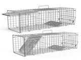 2PCS 24 Inch Humane Live Animal Trap Cage, Galvanized Steel Catch and Release Trap for Squirrel, 49318074