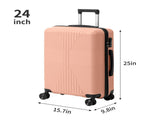 Non-TSA customs lock 5-in-1 PP trolley case, 12in, 16in, 20in, 24in, 28in, PP, pink 43028512