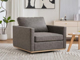 30.7"W Upholstered Square Swivel Accent Chair and Comfy Accent Single Sofa 360 Degree Club W3188P310432