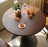 Walnut Round Table, Modern Dining Table, Dining Table,MDF Top and Steel Base Tulip Round Kitchen W2641P300056