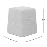 Oliver 16" Tapered Square Upholstered Ottoman, Spice Orange Fleeced Teddy B2719P269259