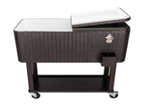 80QT Rattan Square Legs Cooler with Shelf 93465021