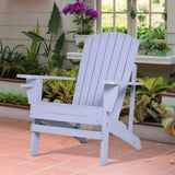 Wooden Adirondack Chair, Outdoor Patio Lawn Chair with Cup Holder, Weather Resistant Lawn Furniture, W2225142493