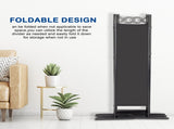 5.74FT 6-Fold Top With Shape 160g Polyester Cloth Plastic Feet Carbon Steel Frame Foldable Screen 49481759