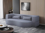 2-in-1 Convertible Sofa Bed, Full Size Folding Loveseat Couch with Soft Teddy Fabric, No Assembly W3163P322890