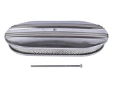 15" Oval Half Finned Polished Aluminum Air Cleaner Filter Fits for Chevy Ford Mopar SBC BBC 350 24596403