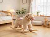 Kids Rocking Horse with Realistic Sounds, Baby Rocker for Boys & Girls with Anti-Tip Limiters 99068688