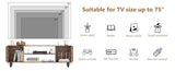 TV Stand for 55 Inch TV, Entertainment Center with Storage Cabinets, Soft Hinge Door with Handle, T3177P268166