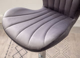 Ellston Upholstered Adjustable Swivel Barstools in Gray, Set of 2 T2574P165084