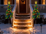 2Pack Solar Christmas Tree Lights 37.4in - 100 LED 4 Colors 8 Modes, IP44 Waterproof Outdoor Pathway 66699131