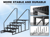 5 Step Ladder with Handrail, Swimming Pool Ladder Above Ground, 660 lb Load Capacity RV Steps with 01422425