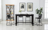 Bronco Antique Wood Finished Counter Height Dining Set Table and Four Gray Chairs T2574P194595