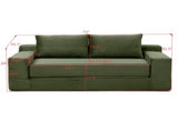 Memory Foam Cloud Loveseat Sofa, 2 in 1 Convertible Folding Couch Bed, No Assembly Compressed W2677P395126