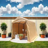 7x8 ft Outdoor Portable Gazebo Storage Shelter Shed with 2 Roll up Zipper Doors & Vents Carport for W2373P186908