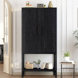 U_STYLE Sophisticated Oak Veneer Cabinet with multiple storage functions,Suitable for N711P210122B