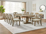 94.06 Inch Extendable Wooden Dining Table for 6 Persons,Long Expandable Curved Dining Table,Mid W2582P205311