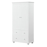 ZNTS Tall Storage Cabinet with Three Drawers for Bathroom/Office, White N725P183256K