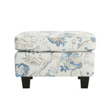 Springfield Upholstered Ottoman, Beige&Blue N757P233921F