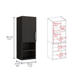 Madrid Medicine Cabinet, Two External Shelves, Metal Handle, Single Door, Two Interior Shelves B07092091