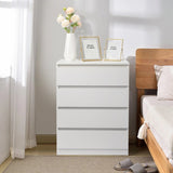 ZNTS [FCH] Wood Simple 4-Drawer Dresser White 89025361