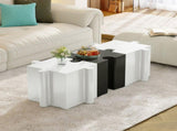 Puzzle Art Side Table, Modular Concave Edge MGO Table - Buy Singles or Combine for Custom Layouts, N770P347932B