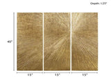 Hand Painted Triptych 3-piece Dimensional Resin Wall Art Set B03599364