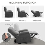 Recliner chair,360 degree rotating swing single sofa chair, equipped with soft cushion and backrest, W1521P265833