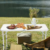 120 x 60 x 70 4Ft Portable Multipurpose Folding Table White 80927969
