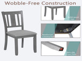 Wooden Dining Chairs Set of 4, Kitchen Chair with Padded Seat, Upholstered Side Chair for Dining 36989505