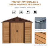 Steel Storage Shed Garden Tool house 7' x 4' White-AS 11434017