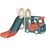 ZNTS Kids Slide with Bus Play Structure, Freestanding Bus Toy with Slide for Toddlers, Bus Slide Set with PP299289AAJ