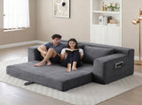 Memory Foam Cloud Loveseat Sofa, 2 in 1 Convertible Folding Couch Bed, No Assembly Compressed W2677P395127