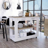Brooklyn 46 Kitchen Island, Two Shelves, Two Drawers B128P148886