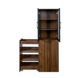 70.87" H Display Storage Cabinet , 4 Tier multi-functional pull-out multi-tier storage shelf & 2 W331P295246