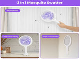 3 In 1 Electric Bug Zapper Racket 90Rotating Bug Zapper Wand Indoor Outdoor Handheld Mosquito 36998449
