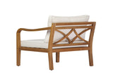 Acacia wood patio furniture club chair,24" deep seat design with soft cushion, suitable for N780P387144T