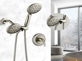 Classic High Pressure Single Handle 6-Spray Patterns Rain shower Head with Handheld Shower W121942869