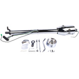 30" GM Steering Column Tilt Automatic No Key Universal W/ 9 Holes Adapter Chrome 57455328