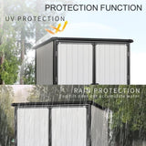 5x3FT Outdoor Storage Shed Waterproof Resin Cabinet with Lockable Doors for Bikes and Patio 81810848