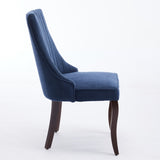 Rayon Cloth Flocking Linen Dining Chairs Channel Kitchen Dinner Chair Comfy Fabric Upholstered W1143P190235