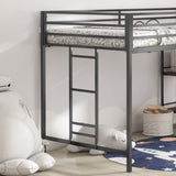 Adam sturdy junior twin loft bed black Cinnamon wood shelf for kids, space saving, Loft Bed B083P154188