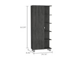 Smokey Oak 5-Shelf Linen Cabinet B06280252