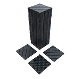 Plastic Interlocking Deck Tiles,44 Pack Patio Deck Tiles,12"x12" Square Waterproof Outdoor All W206P150115