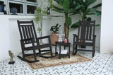 All Weather Rocking Chair Set with Side Table, 3-Piece Rocking Chair Set, Grey W2103P278566