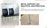 Four black dining chairs. Modern chairs from the Middle Ages. Made of PU material cushion and silver W1512P355785