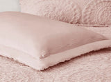 Full/Queen Embroidered Medallion Faux Fur Ultra Plush Comforter Mini Set B03597037