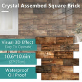 48 Pcs Wood Grain Wall Stickers Self Adhesive Stick On Backsplash PVC Peel And Stick Tiles For 54603393