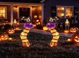 2 Pack Lighted Halloween Witch Legs Yard Decor, Battery Operated 6H Timer Metal Frame Witch Legs 07410876