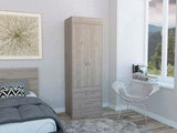 Lisboa 2-Door Armoire Light Gray B070P210736